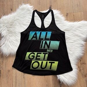 NWOT Urban Outfitters Black Graphic Racerback Tank Top